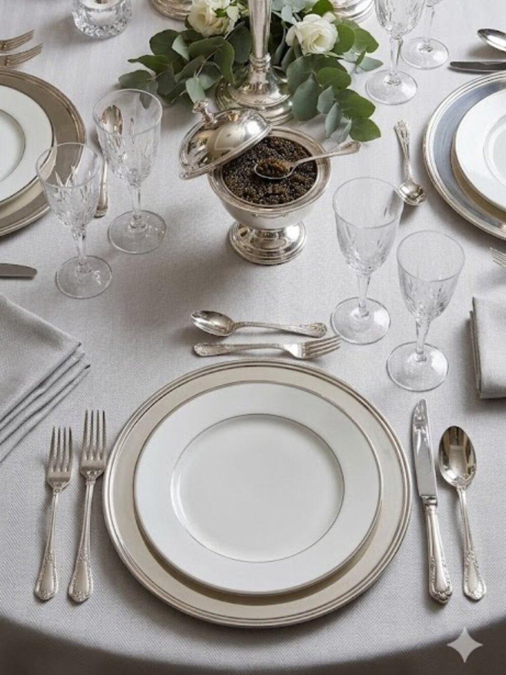 Silver on Silver Stripe Shimmery Extra Long Rectangle Tablecloth 120 x 68 New